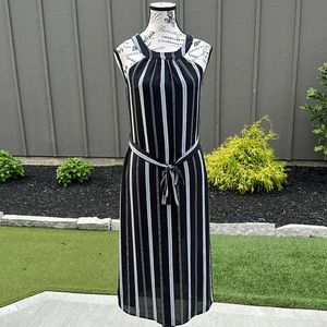 Great Summery Black and White Midi Dress by Three Pink Hearts Size XS